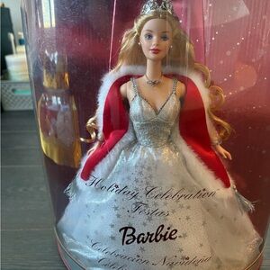 Barbie Festive Glamour Doll in Silver and Red